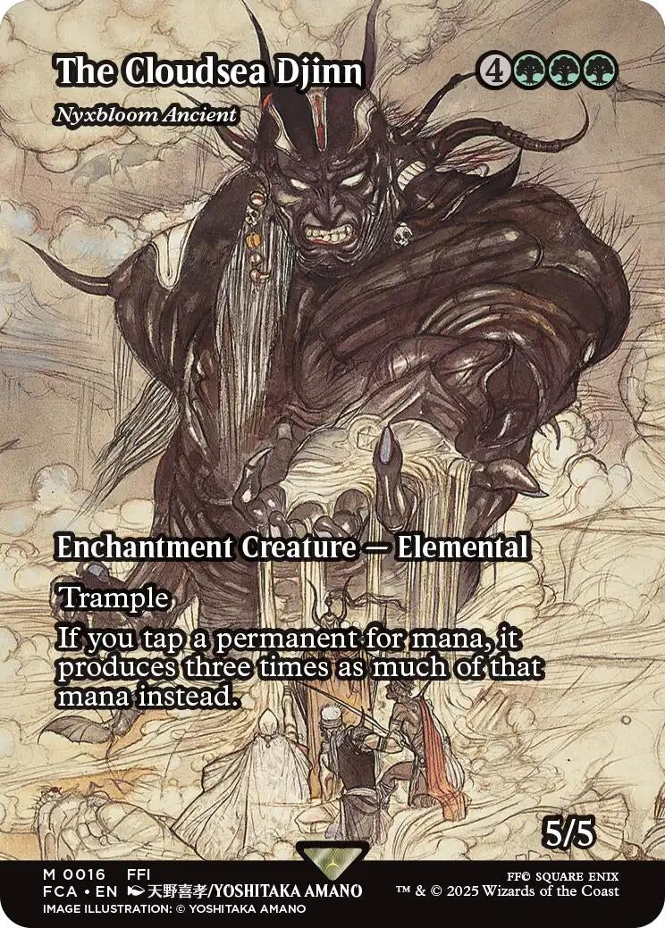 Image for The Cloudsea Djinn - Nyxbloom Ancient (Showcase) (16) - Magic: The Gathering