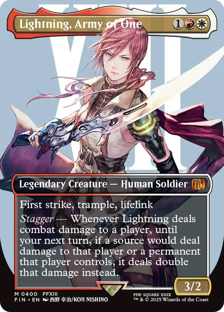 Image for Lightning, Army of One (0400) (Borderless) (400) - Magic: The Gathering