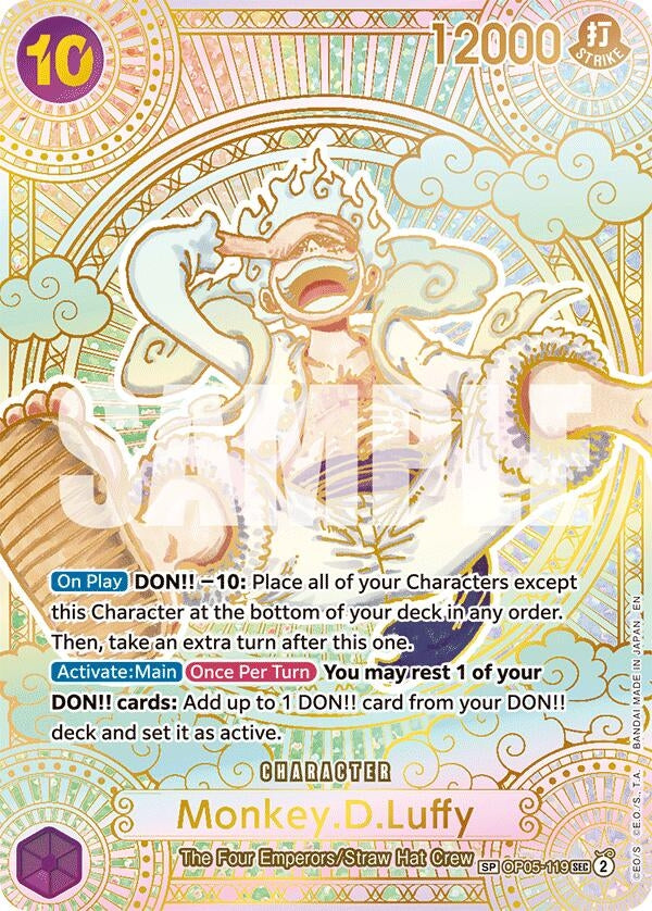 Image for Monkey.D.Luffy (119) (SP) (Gold) (OP05-119) - One Piece Card Game