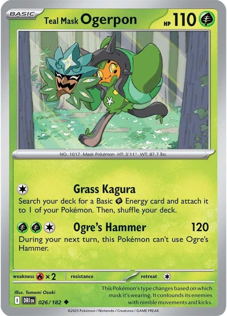 Image for Teal Mask Ogerpon (026/182) - Pokemon