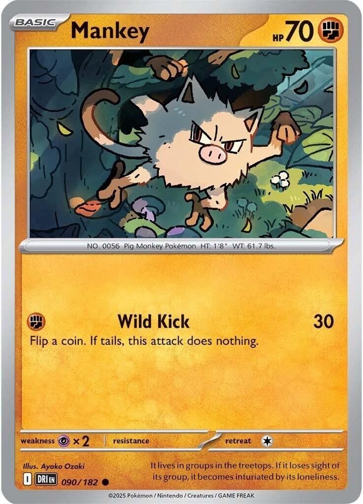 Image for Mankey (090/182) - Pokemon