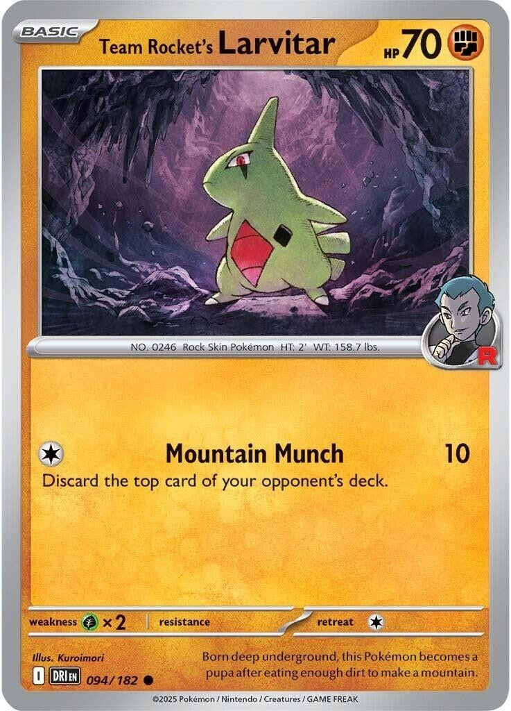 Image for Team Rocket's Larvitar (094/182) - Pokemon
