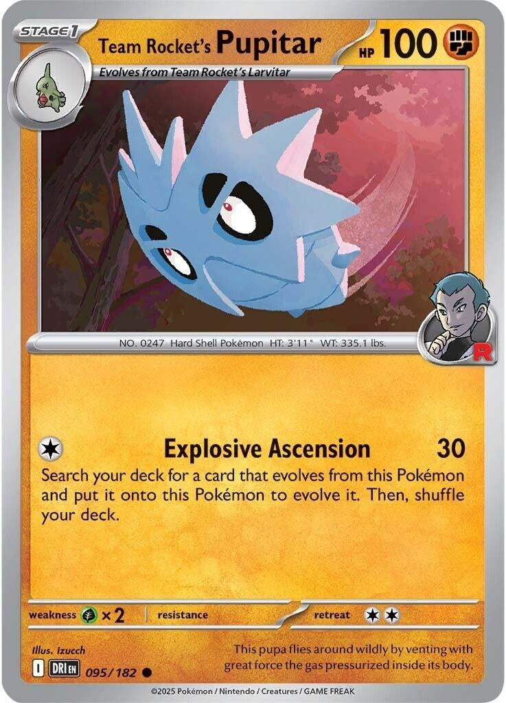 Image for Team Rocket's Pupitar (095/182) - Pokemon