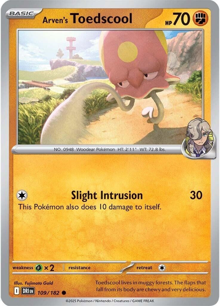 Image for Arven's Toedscool (109/182) - Pokemon