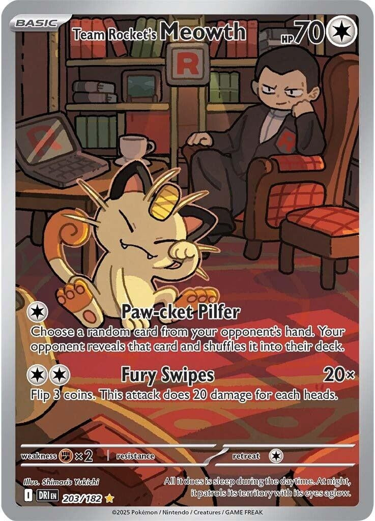 Image for Team Rocket's Meowth (203/182) - Pokemon