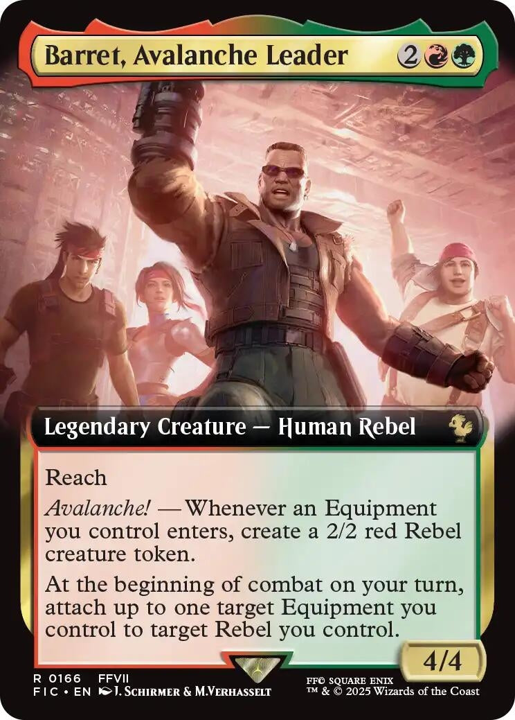 Image for Barret, Avalanche Leader (Extended Art) (166) - Magic: The Gathering