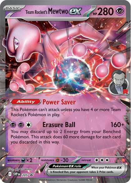 Image for Team Rocket's Mewtwo ex (205) - Pokemon