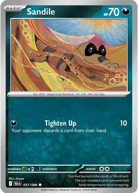 Image for Sandile (057/086) - Pokemon