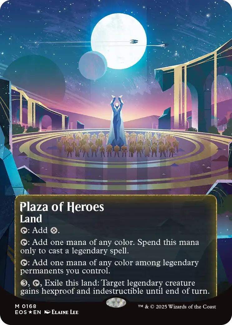 Image for Plaza of Heroes (0168) (Borderless) (Galaxy Foil) (168) - Magic: The Gathering