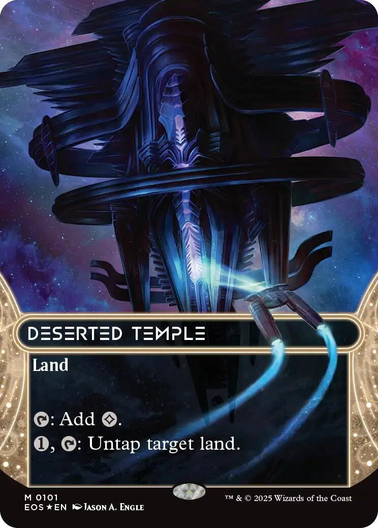 Image for Deserted Temple (0101) (Borderless) (Galaxy Foil) (101) - Magic: The Gathering