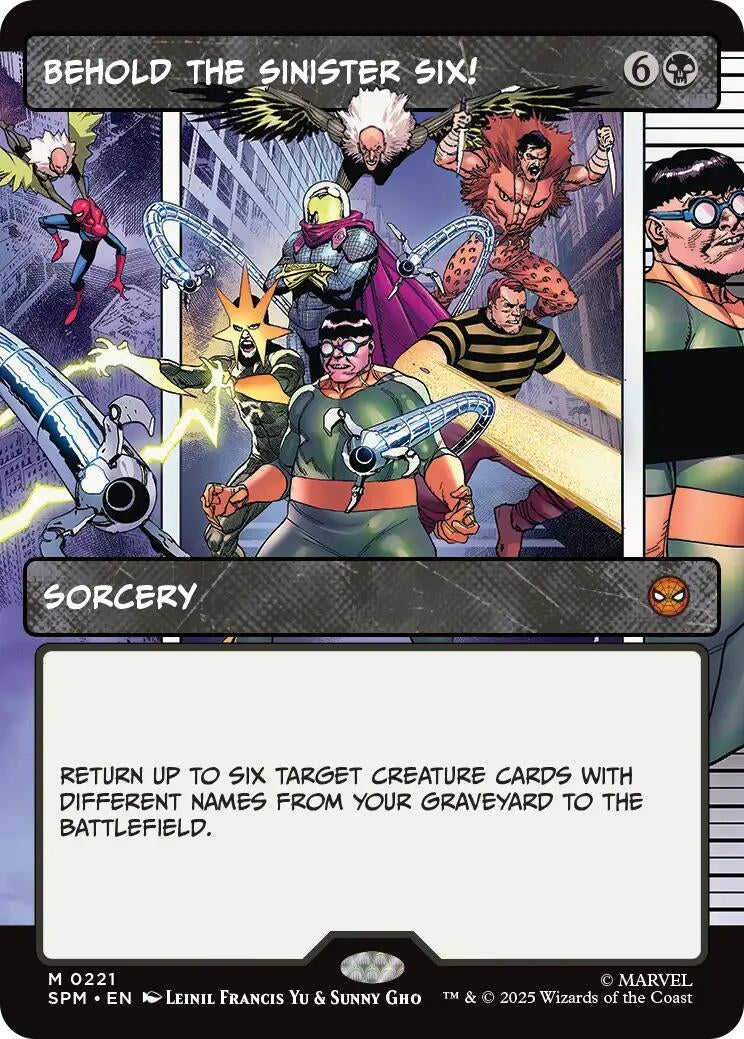 Image for Behold the Sinister Six! (Borderless) (221) - Magic: The Gathering
