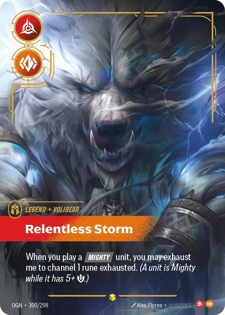 Image for Volibear - Relentless Storm (Overnumbered) (300/298) - Riftbound: League of Legends Trading Card Game