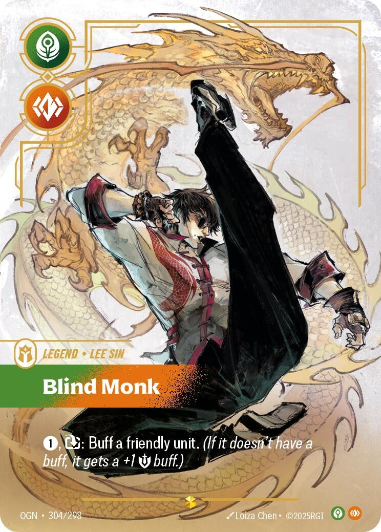 Image for Lee Sin - Blind Monk (Overnumbered) (304/298) - Riftbound: League of Legends Trading Card Game