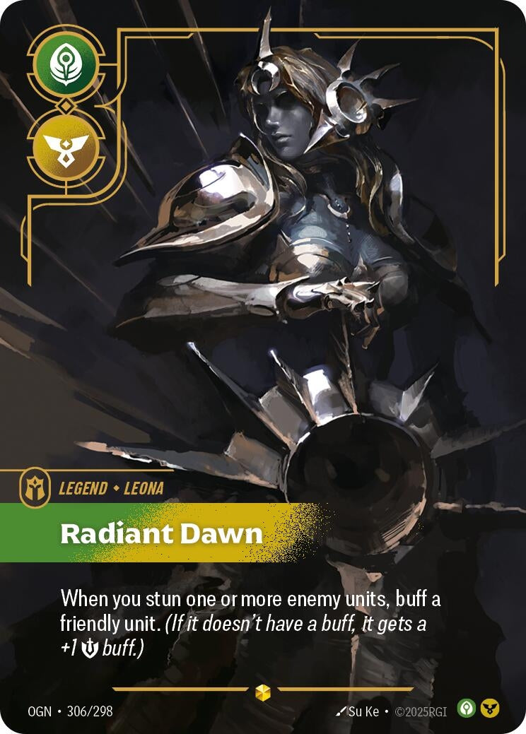 Image for Leona - Radiant Dawn (Overnumbered) (306/298) - Riftbound: League of Legends Trading Card Game