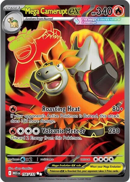 Image for Mega Camerupt ex (156/132) - Pokemon