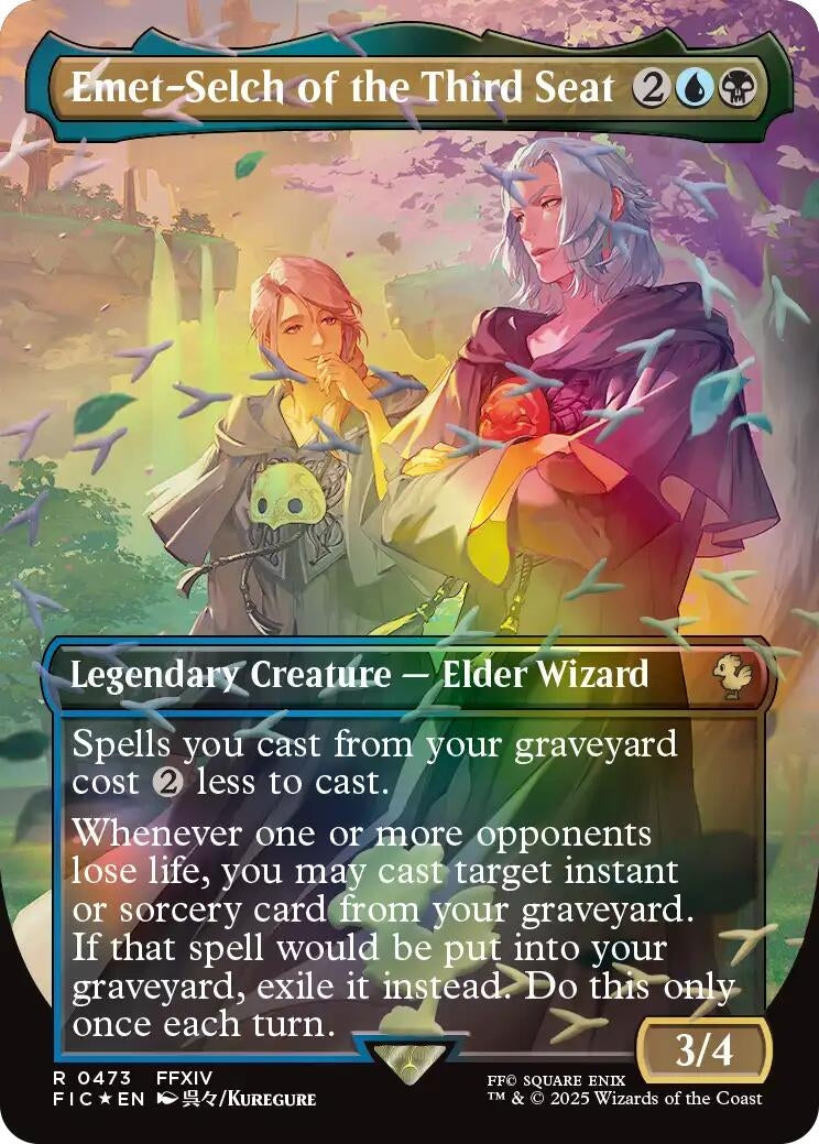 Image for Emet-Selch of the Third Seat (Borderless) (Chocobo Track Foil) (473) - Magic: The Gathering