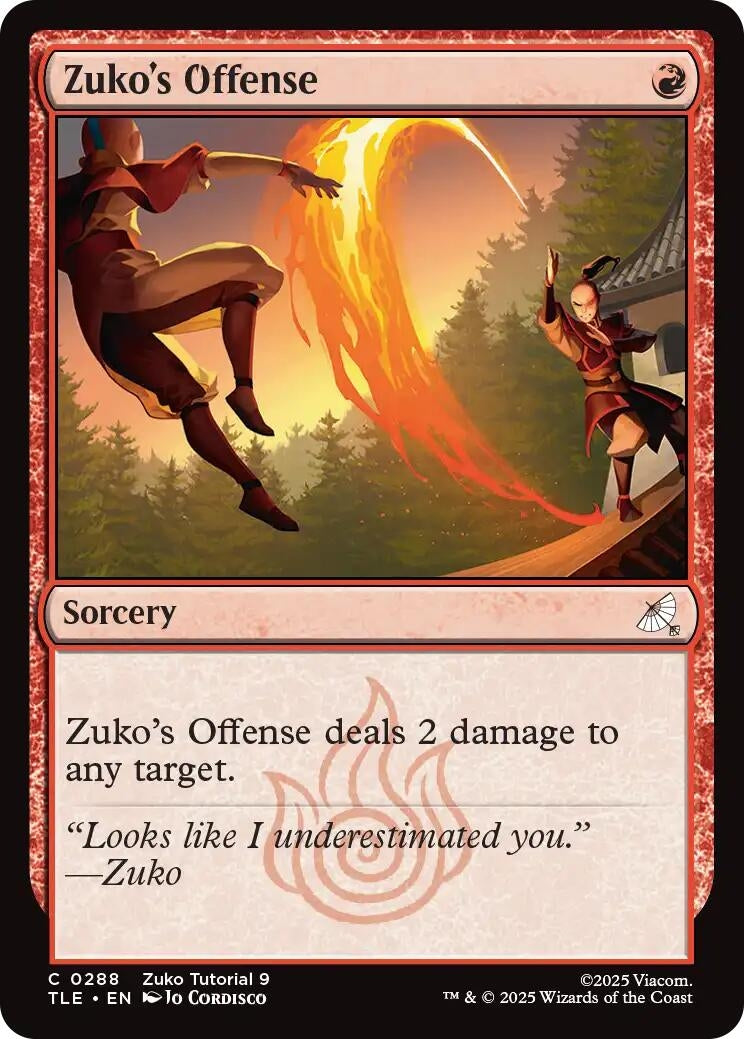 Image for Zuko's Offense (0288) (288) - Magic: The Gathering