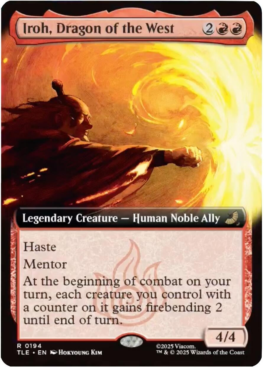 Image for Iroh, Dragon of the West (Extended Art) (194) - Magic: The Gathering