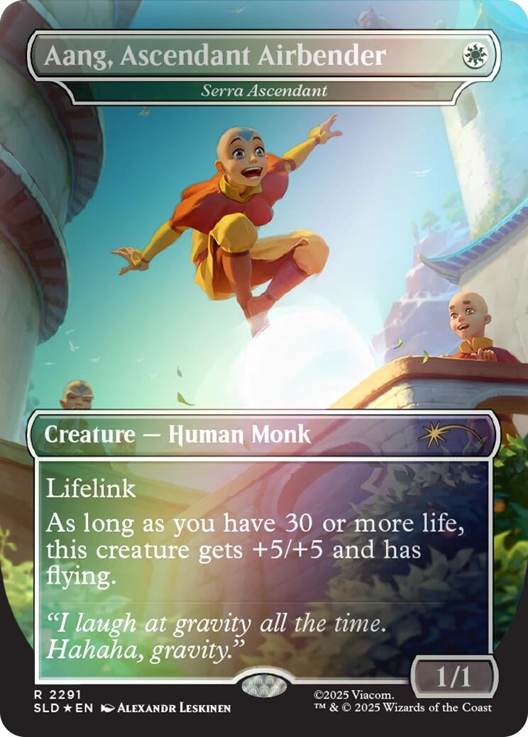 Aang, Ascendant Airbender - Serra Ascendant (Rainbow Foil) (2291)