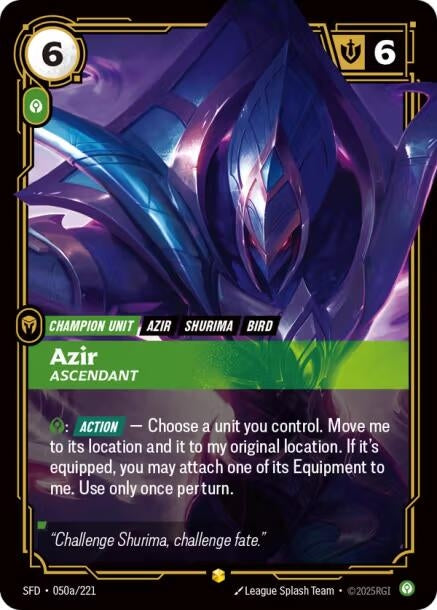 Azir - Ascendant (Alternate Art) (050a/221)