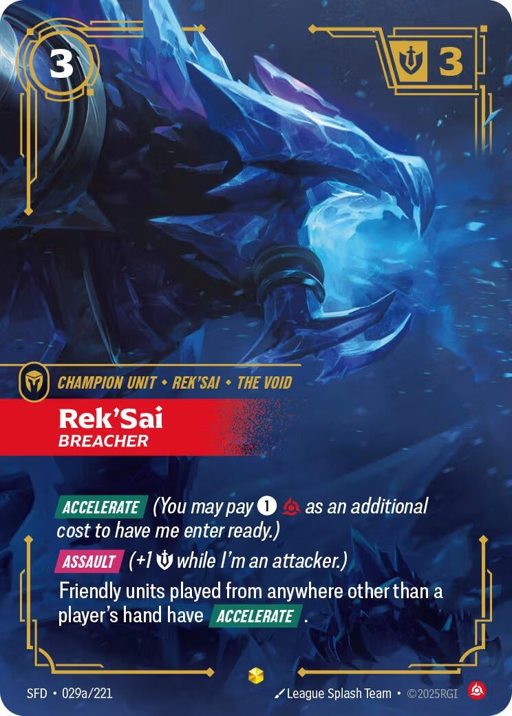 Rek'Sai - Breacher (Alternate Art) (029a/221)