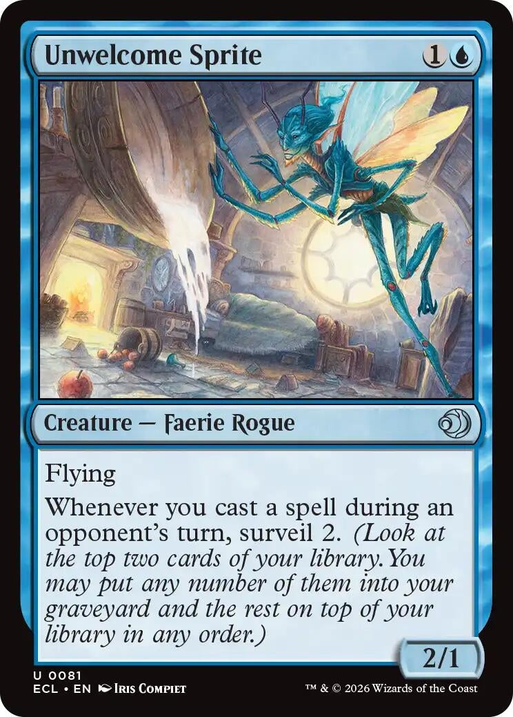 Image for Unwelcome Sprite (81) - Magic: The Gathering