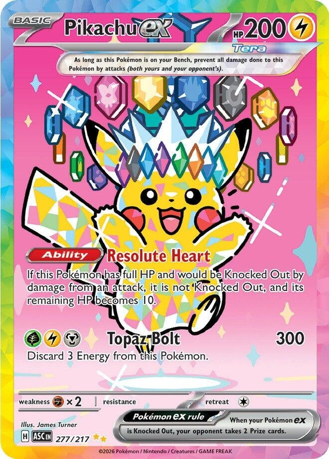 Image for Pikachu ex (277/217) - Pokemon
