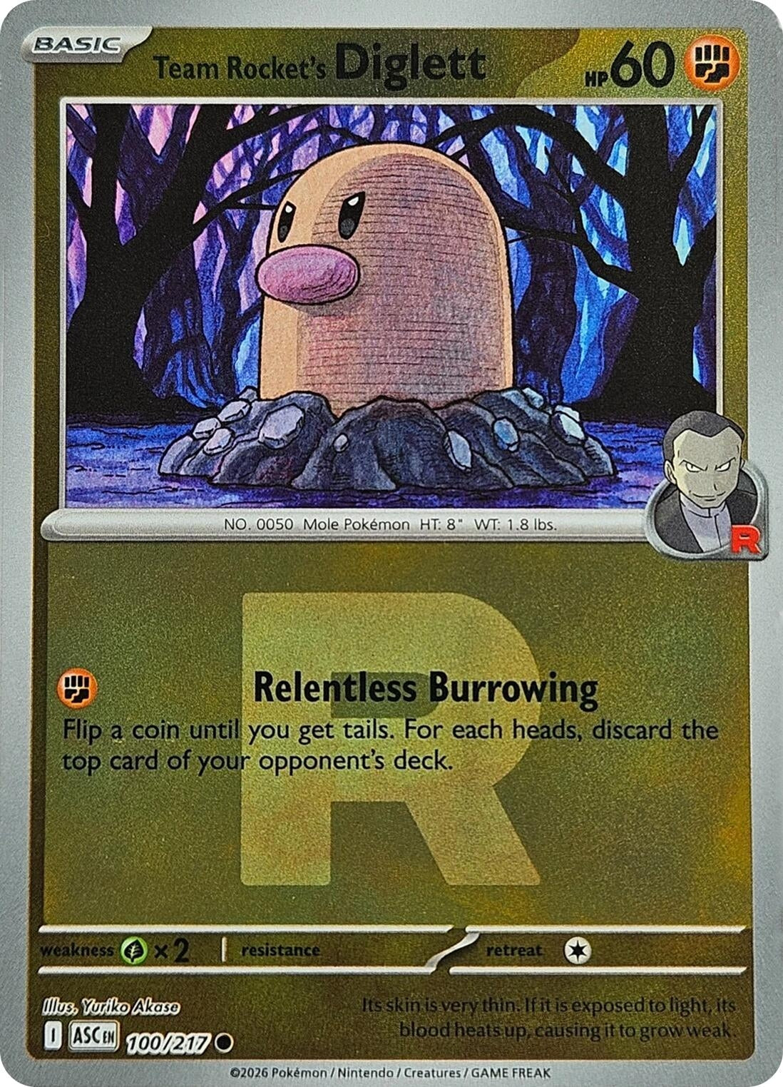 Image for Team Rocket's Diglett (Team Rocket) (100/217) - Pokemon