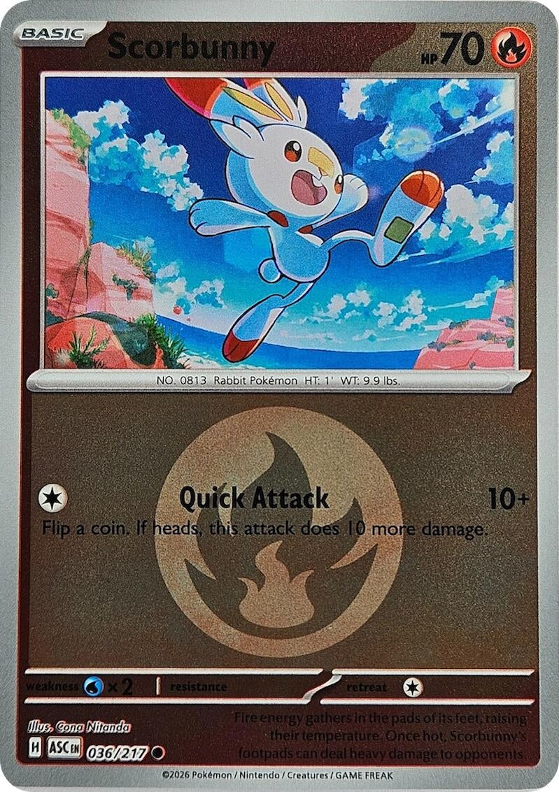 Image for Scorbunny - 036/217 (Energy Symbol Pattern) (036/217) - Pokemon