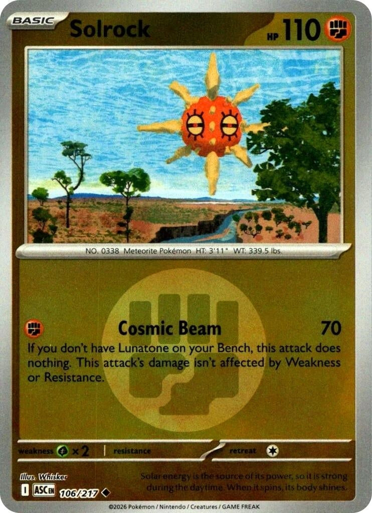 Image for Solrock (Energy Symbol Pattern) (106/217) - Pokemon