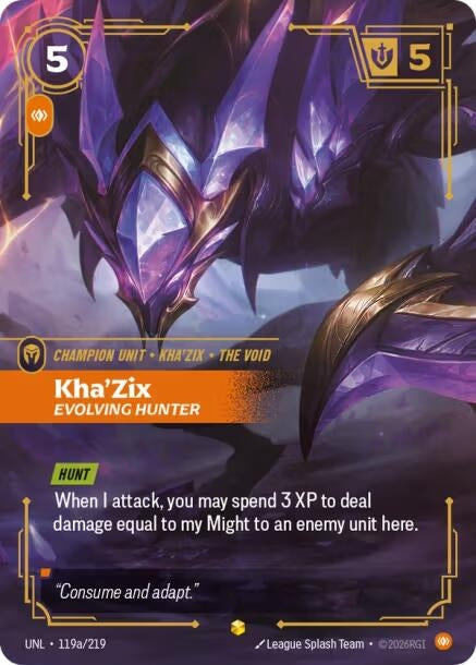 Kha'Zix - Evolving Hunter (Alternate Art) (119a/219)