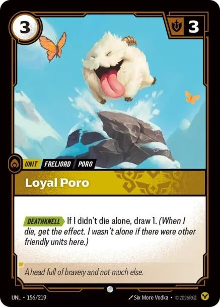 Image for Loyal Poro (156/219) - Riftbound: League of Legends Trading Card Game