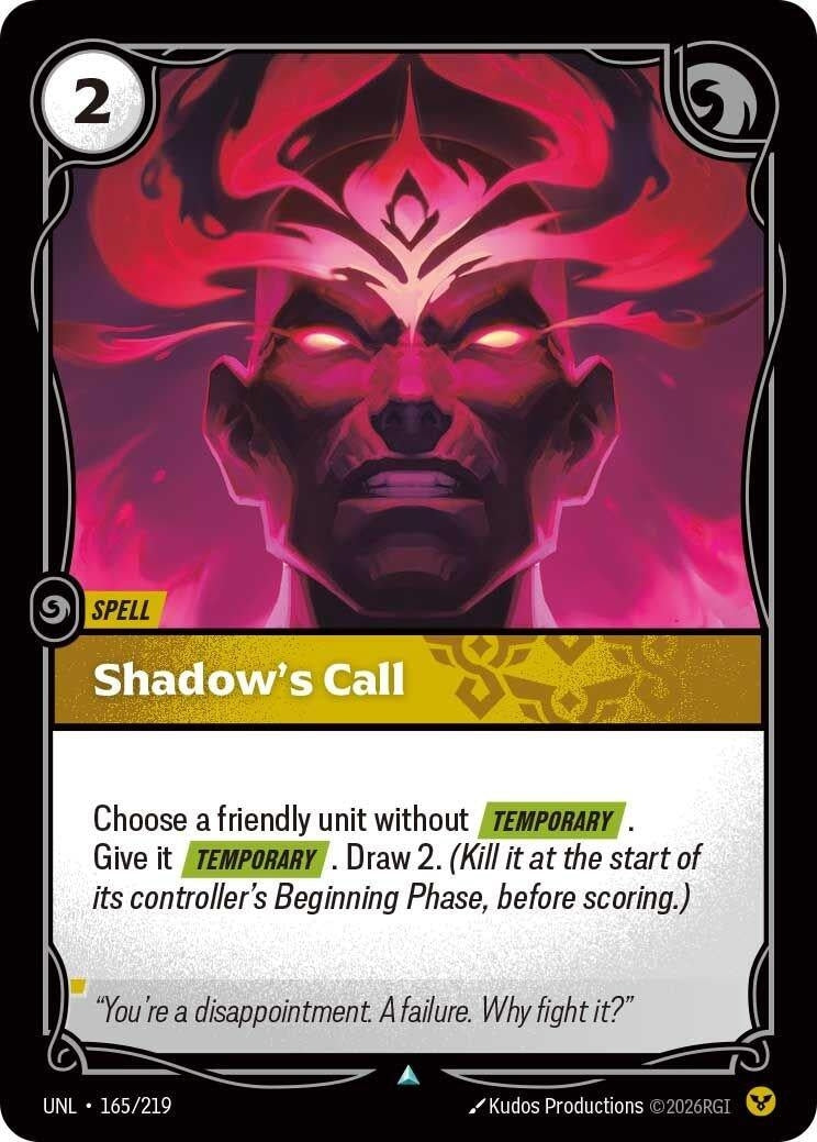 Image for Shadow's Call (165/219) - Riftbound: League of Legends Trading Card Game