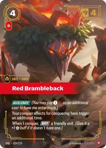 Image for Red Brambleback (029/219) - Riftbound: League of Legends Trading Card Game
