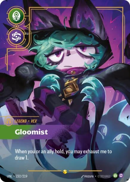 Image for Vex - Gloomist (Overnumbered) (232/219) - Riftbound: League of Legends Trading Card Game