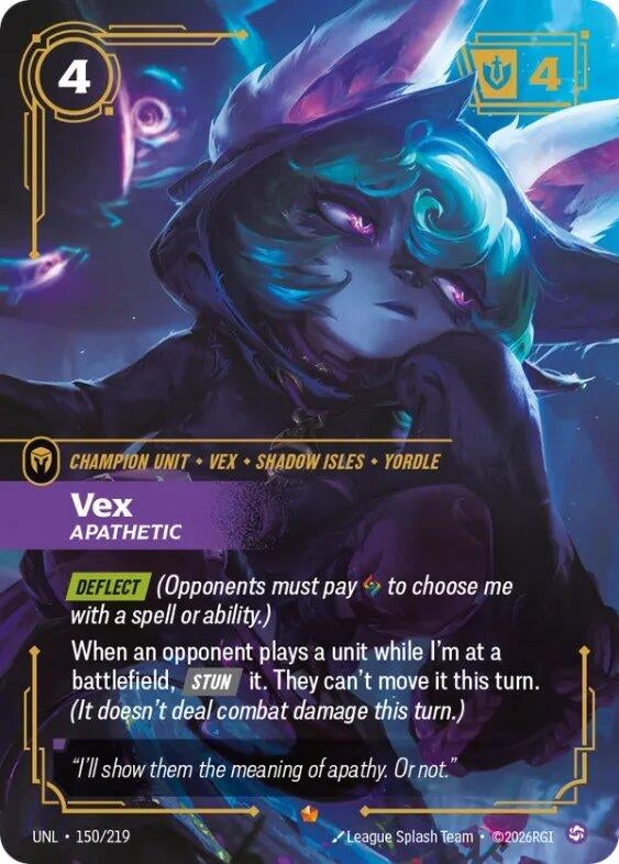 Image for Vex - Apathetic (150/219) - Riftbound: League of Legends Trading Card Game