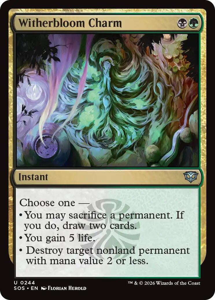 Image for Witherbloom Charm (244) - Magic: The Gathering