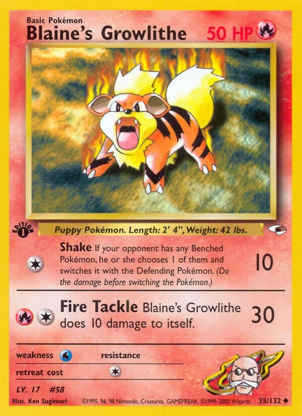 Image for Blaine's Growlithe (35) (035/132) - Pokemon