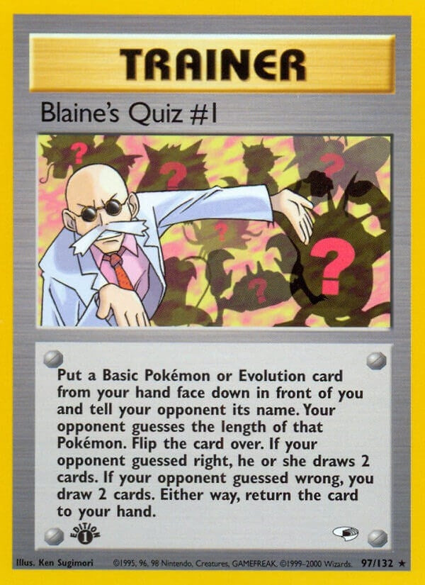 Image for Blaine's Quiz #1 (097/132) - Pokemon