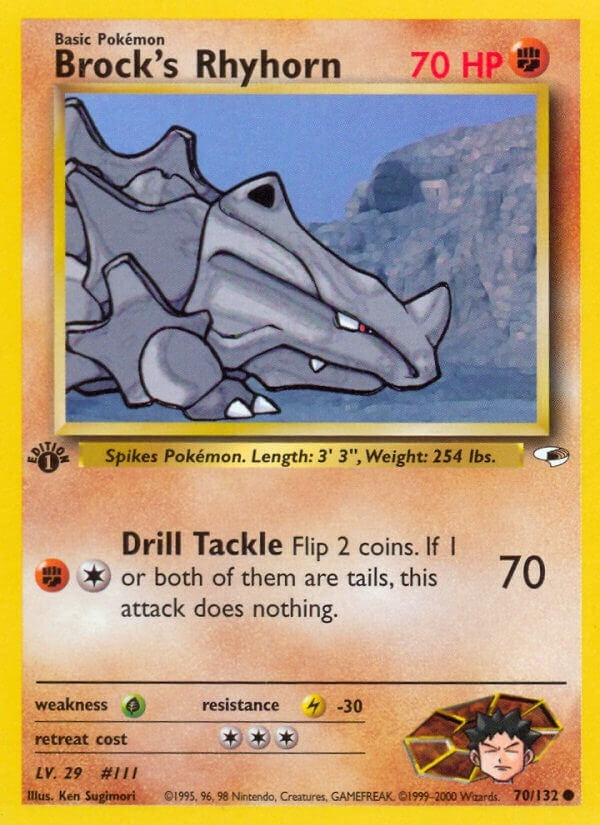 Image for Brock's Rhyhorn (70) (070/132) - Pokemon