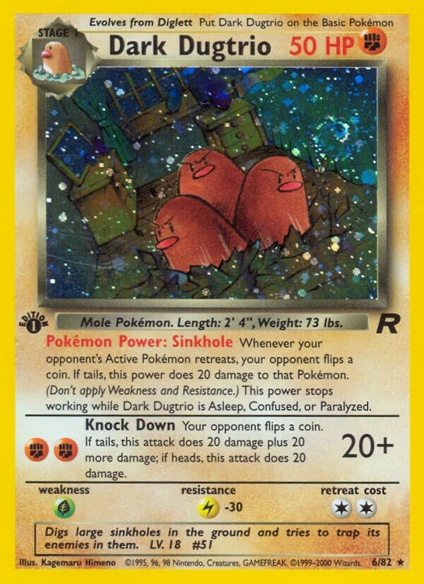 Image for Dark Dugtrio (6) (06/82) - Pokemon