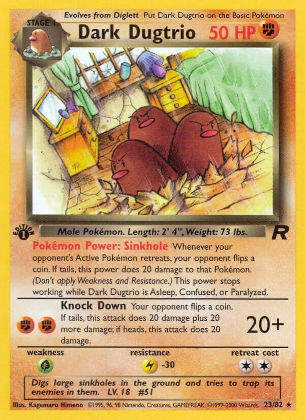 Image for Dark Dugtrio (23) (23/82) - Pokemon