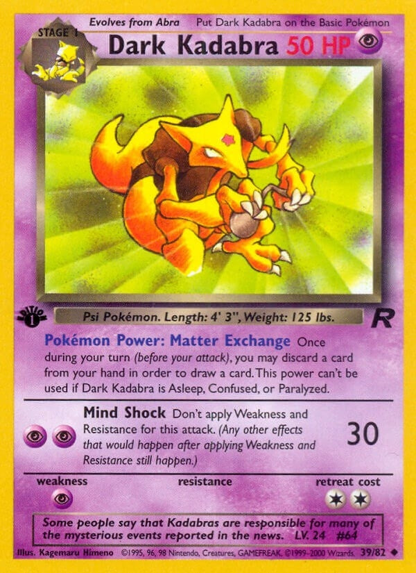 Image for Dark Kadabra (39/82) - Pokemon