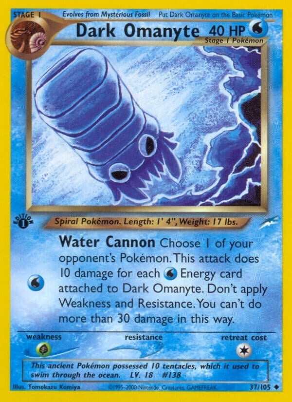 Image for Dark Omanyte (037/105) - Pokemon