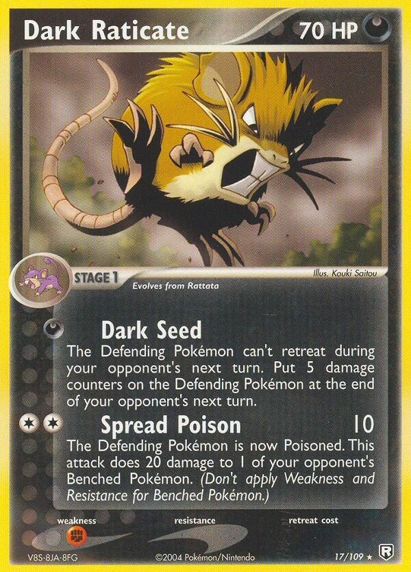 Image for Dark Raticate (17/109) - Pokemon