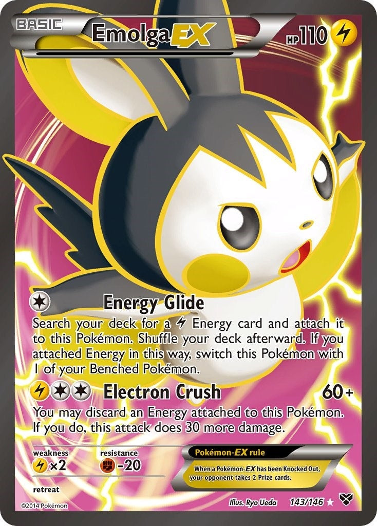 Image for Emolga EX (143 Full Art) (143/146) - Pokemon