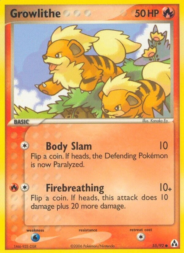 Image for Growlithe (55/92) - Pokemon