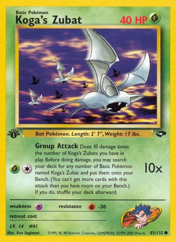 Image for Koga's Zubat (083/132) - Pokemon
