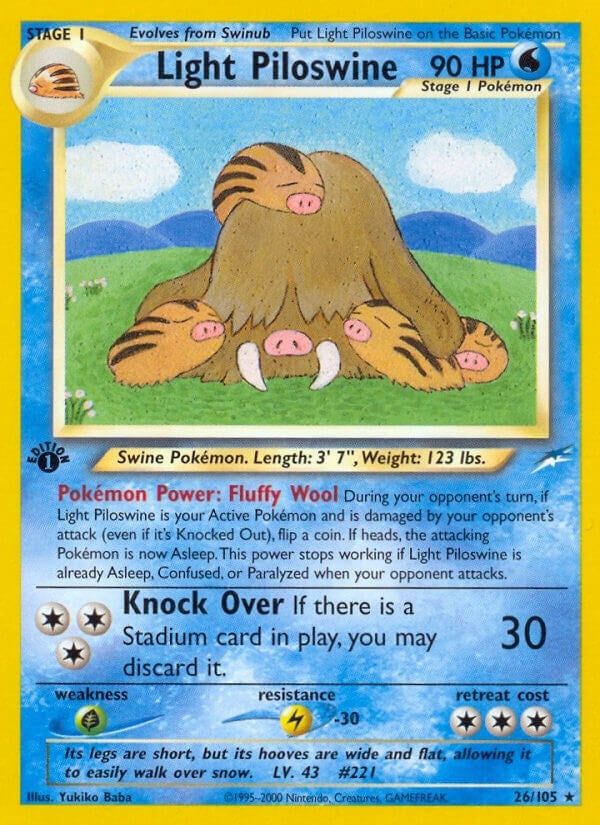 Image for Light Piloswine (026/105) - Pokemon
