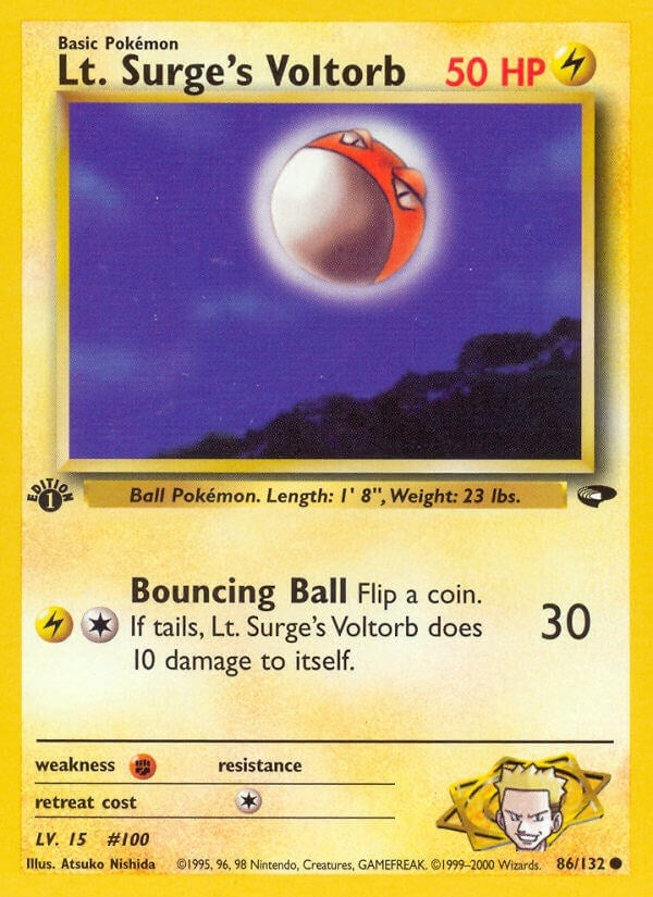 Image for Lt. Surge's Voltorb (086/132) - Pokemon